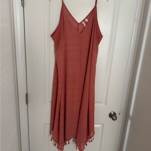 Coral Sleeveless Dress